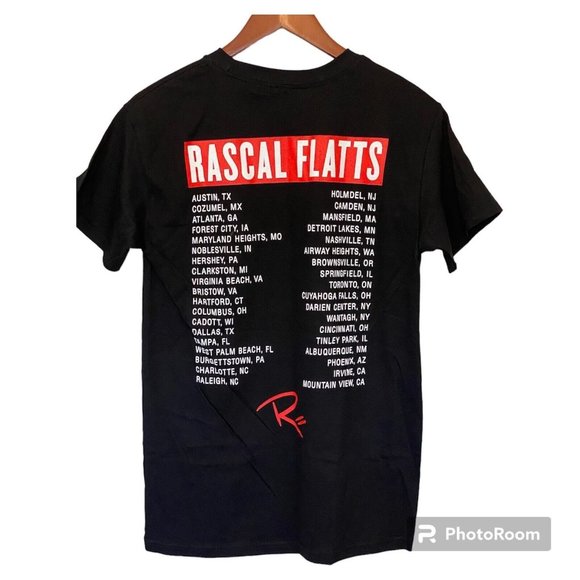 Rascal Flatts Black T-Shirt Unisex S 2015 Riot Tour Music Band NWOT New - Picture 2 of 4